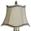 Style Craft COMONO SILVER Fleur De Lis Font & Bronze Fluted Pedestal Base with Unique Cut Designer Shade 29i